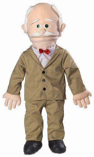 30" Pops, Peach Grandfather, Professional Performance Puppet with Removable Legs, Full or Half Body