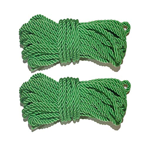 32 feet 8mm(1/3inch) Diameter Soft Silk Rope Solid Braided Twisted Ropes,10m Durable and Strong All Purpose Twine Cord Rope String Thread Shiny Cord