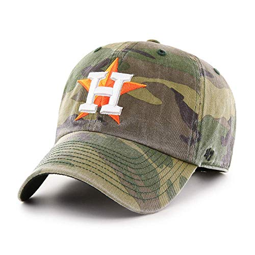 '47 MLB Camo Clean Up Adjustable Hat, Adult One Size Fits All (Houston Astros Camo)