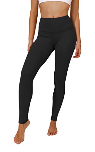 90 Degree By Reflex High Waist Squat Proof Interlink Leggings for Women - Black - Medium