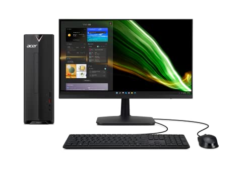 Acer Aspire XC-1660G-UW94 Desktop with 23.8” Full HD Monitor | 10th Gen Intel Core i3-10105 Processor | 8GB DDR4 | 256GB SSD | 8X DVD | Wireless Wi-Fi 6 AX201 | Bluetooth 5.2 | Windows 11 Home