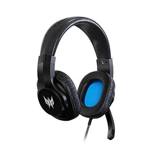 Acer Predator Galea 310 True Harmony Sound Gaming Headset: 40mm Drivers - Rotatable Omni-Directional Mic - Black, One size