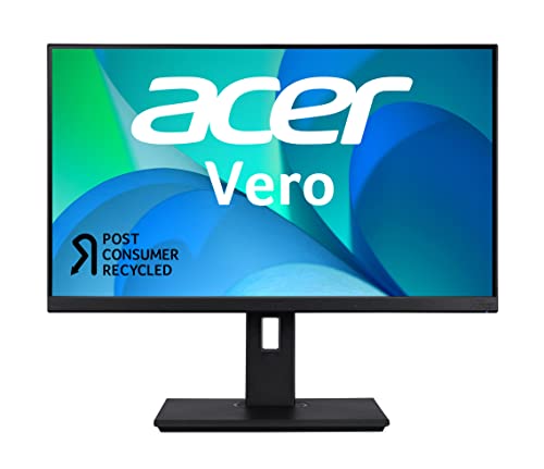 Acer Vero BR277 bmiprx 27” Full HD IPS Zero-Frame Monitor with Adaptive-Sync | 75Hz Refresh Rate | 4ms | EPEAT Silver | Made with Post-Consumer Recycled (PCR) Material (Display Port, HDMI 1.4 & VGA)