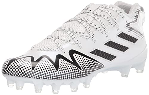 adidas Men's Freak 22-Team Football Shoe, White/Black/Clear Grey, 10.5