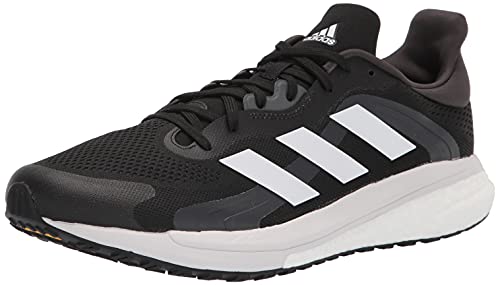 adidas Men's Solar Glide 4 ST Trail Running Shoe, Black/White/Grey, 9.5