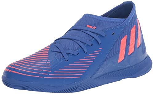 adidas Predator Edge.3 Indoor Soccer Shoe, Hi-Res Blue/Turbo/Hi-Res Blue, 2.5 US Unisex Little Kid