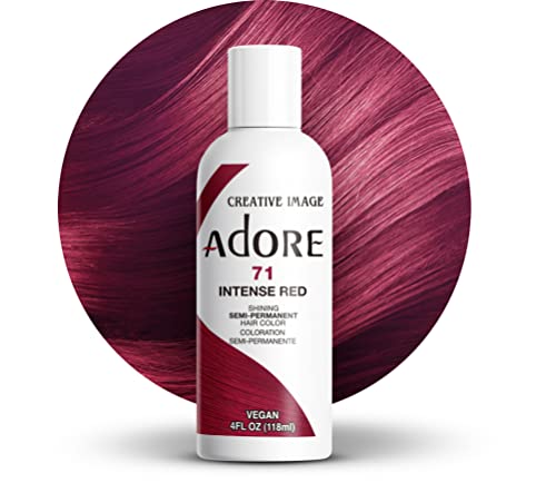 Adore Semi Permanent Hair Color #071 Intense Red, 4 Fl Oz
