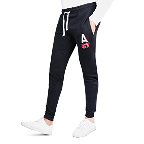 AEROPOSTALE Men's Fleece Jogger Sweatpants Lounge Pants for Men (Black/Small)