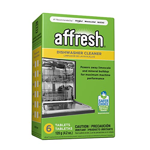 Affresh Dishwasher Cleaner, Helps Remove Limescale and Odor-Causing Residue, 6 Tablets