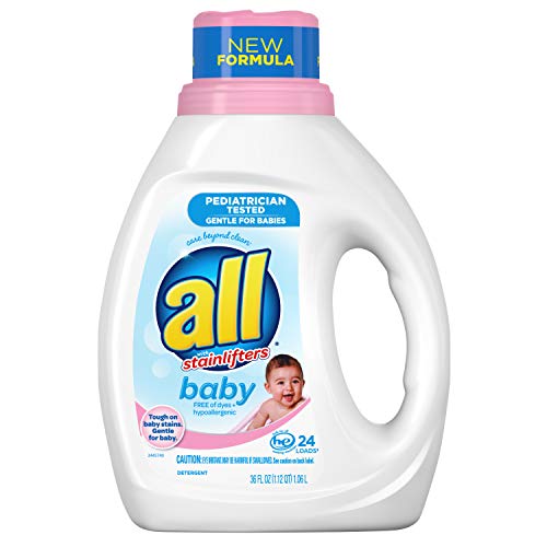 All Liquid Laundry Detergent, Gentle for Baby, 24 Loads, 36 fl oz