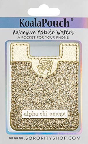 Alpha Chi Omega - Glitter Koala Pouch (Gold)