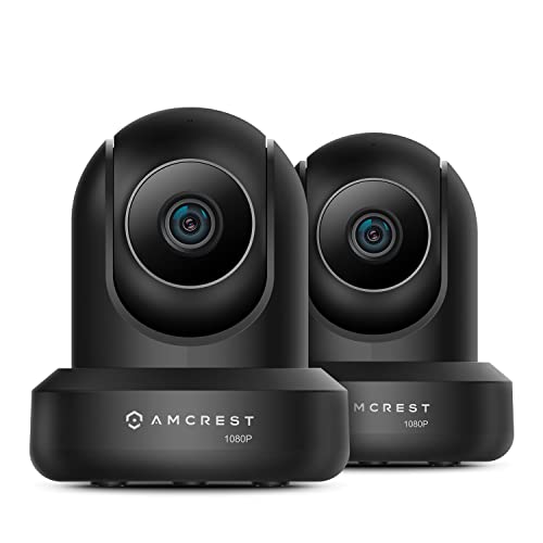 Amcrest 2-Pack 1080p WiFi Camera Indoor, 2MP Pan/Tilt Home Security Camera, Auto-Tracking, Motion & Audio Detection, Enhanced Browser Compatibility, H.265, Two-Way Talk 2PACK-IP2M-841B-V3 (Black)
