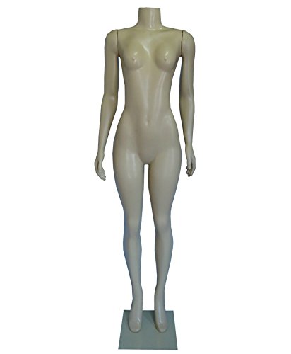 AMKO R2204B Brazilian Female Headless Full Body Mannequin – Dress Form with Heavy Square Metal Base. Dress Forms and Mannequins