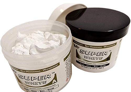 Apoxie Sculpt Super White - 2 Part Modeling Compound (A & B) - 1 Pound, Super White