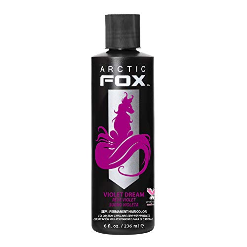 ARCTIC FOX Vegan and Cruelty-Free Semi-Permanent Hair Color Dye (8 Fl Oz, VIOLET DREAM)