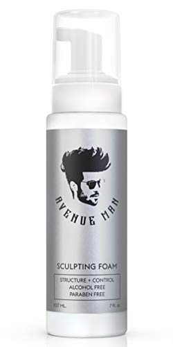 Avenue Man Sculpting Foam for Men (7oz) - Firm Hold Volumizing Hair Mousse with Herbal Extracts Styling Hair Products - Alcohol and Paraben-Free Hair Volumizer - Made in the USA (7.0 oz)