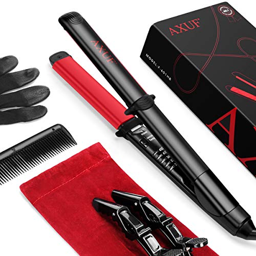 AXUF Hair Straightener, 2 in 1 Straightens & Curls with Adjustable Temp, Auto-Off Flat Iron, 1 Inch Dual Voltage - Flat Iron