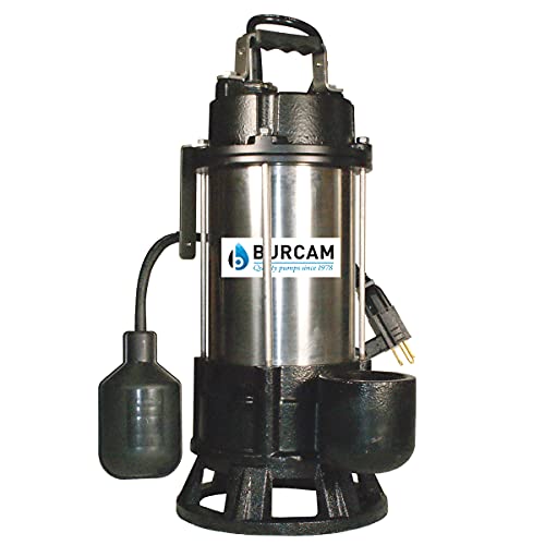 B BURCAM QUALITY PUMPS SINCE 1978 400416TZ 3/4HP Stainless Steel Sewage Grinder Pump