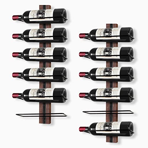 B4Life Wine Rack Wall Mounted, Wall Wine Rack for 12 Wine Bottles Wood Wine Racks for Wall, Wine Holder Wall Mounted Wine Bottle Racks for Kitchen,Dining Room,Bar