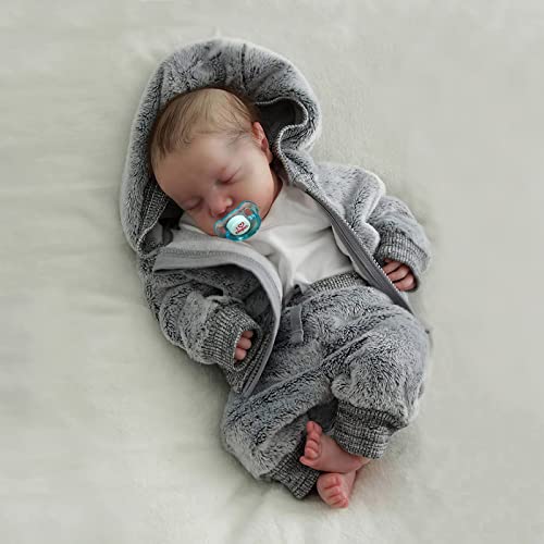 BABESIDE Lifelike Reborn Baby Dolls Boys - 17-Inch Real Baby Feeling Realistic-Newborn Baby Dolls Full Body Vinyl Anatomically Correct Real Life Baby Dolls with Feeding Toy & Gift Box for Kids Age 3 +