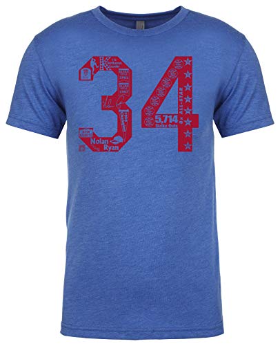 Baseball Hall of Fame Legends Shirts - Mens (Medium, Nolan Ryan - Royal)