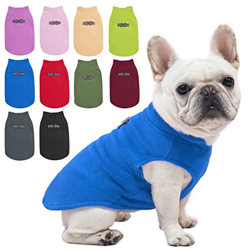 BEAUTYZOO Dog Fleece Vest Sweater Winter Jacket for Small and Medium Dogs with D-Ring Leash Cold Weather Coat Hoodie for XS S M Dogs Boy or Girls