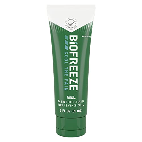 Biofreeze Menthol Gel 3 FL OZ Tube Associated With Sore Muscles, Arthritis, Backaches, Strains, Bruises, Sprains & Joint Pain (Packaging May Vary)