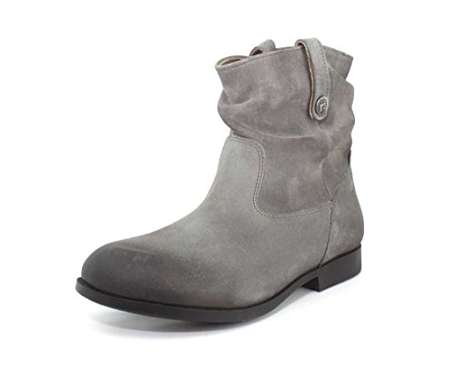 Birkenstock Women's Sarnia Slouch Bootie,Grey Waxed Suede,EU 39 R