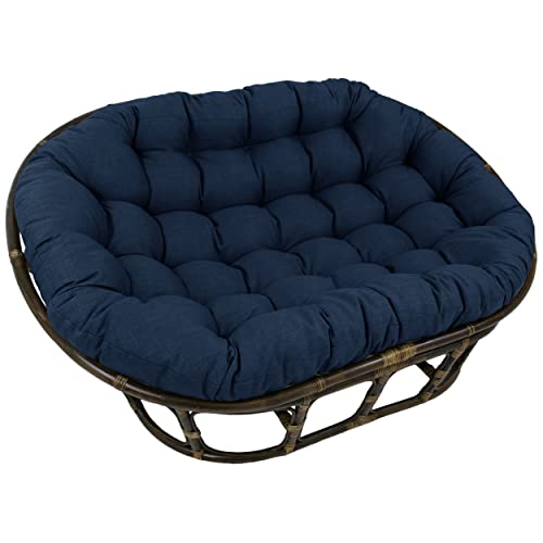 Blazing Needles Indoor/Outdoor Double Papasan Cushion, 1 Count (Pack of 1), Azul