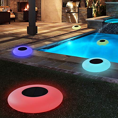 Blibly Swimming Pool Lights Solar Floating Light with Multi-Color LED Waterproof Outdoor Garden Lights…