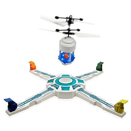 Boymorna Flying Toy for Kids Drone Kit with Launch Pad USB Rechargeable Induction Helicopter Toy Gift for Boys Girls Age 6 and up, Single/Muti Players Game