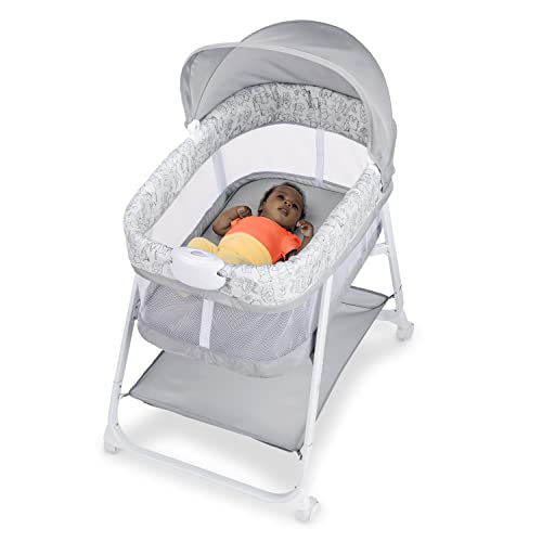 Bright Starts Winnie The Pooh - Slumber Party Soothing Bassinet with Vibrations, Ages 0-5 Months