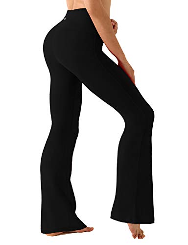 BUBBLELIME 29"/31"/33"/35"/37" 4 Styles Women's High Waist Bootcut Yoga Pants - Basic Nylon_Black XL-31 Inseam