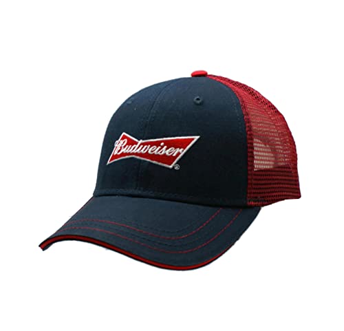 Budweiser Logo Adjustable Snapback Trucker Hat Blue