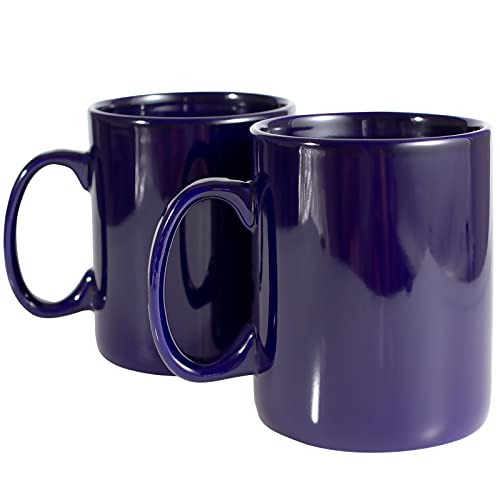 BYCNZB 30oz Super Large Ceramic Coffee Mugs Large Handles Set of 2 (Cobalto)