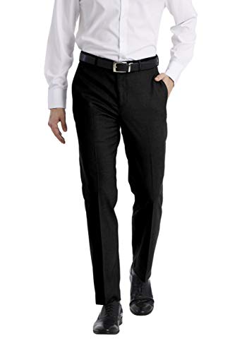 Calvin Klein Men's Slim Fit Dress Pant, Black, 32W x 30L