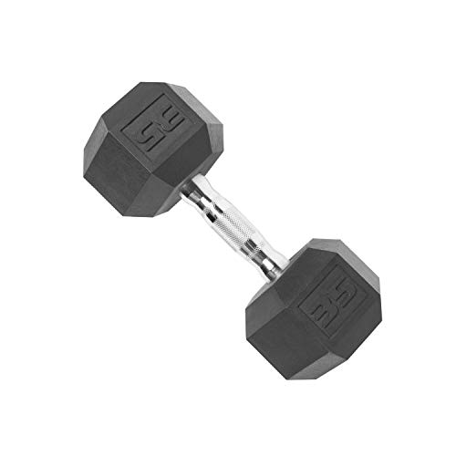 CAP Barbell 35 LB Coated Hex Dumbbell Weight, New Edition