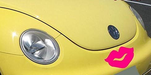 Car Hot Pink Lips Kiss for Any Bumper Great with Eyelashes to Make face Adjustable Custom 6 Year Warranty Great with Eyelashes