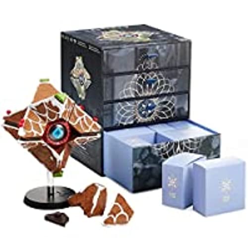 CC Countdown Characters by Numskull Destiny Gingerbread Ghost Shell Figure – Official Destiny Merchandise - Collectable Advent Calendar Statue