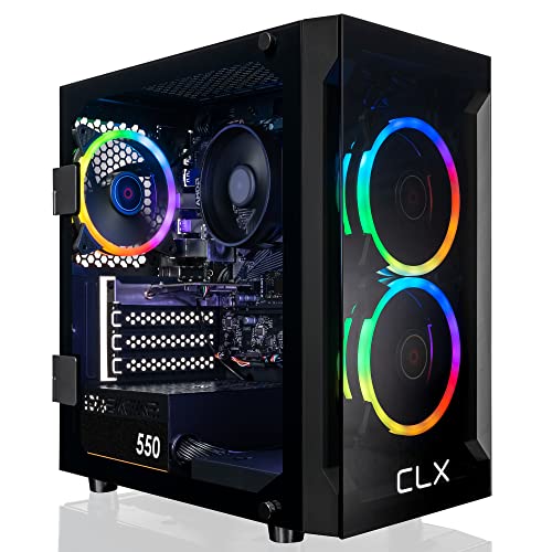 CLX Set Gaming Desktop - AMD Ryzen 7 5700G 3.8GHz 8-Core Processor, 16GB DDR4 Memory, Radeon Vega 8 2GB Shared Graphics, 1TB SSD, WiFi, Windows 11 Home 64-bit