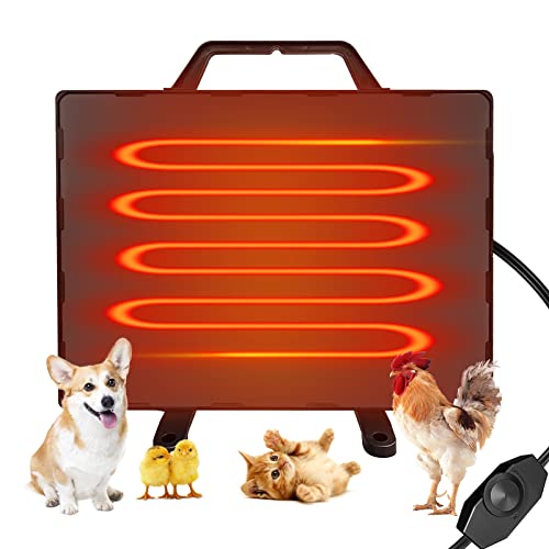 Coop Heater with thermostat Pet Warmer Heater pet heater for dog cat chicken Coop Heater 140 Watt Compact Heating Panel Heater