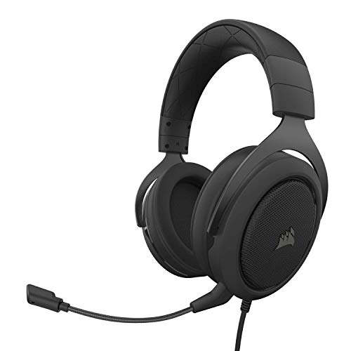 Corsair HS50 Pro - Stereo Gaming Headset - Discord Certified Headphones - Works with PC, Mac, Xbox Series X, Xbox Series S, Xbox One, PS5, PS4, Nintendo Switch, iOS and Android – Carbon (Renewed)