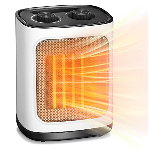 COWSAR Portable Space Heaters for Indoor Use 1500W Electric Space Heater with Thermostat Small Heater Portable for Office Bedroom