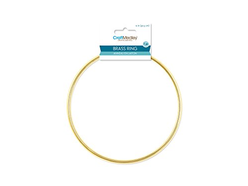 CraftMedley Brass Rings, 12in, Round, 1-Piece, 12"