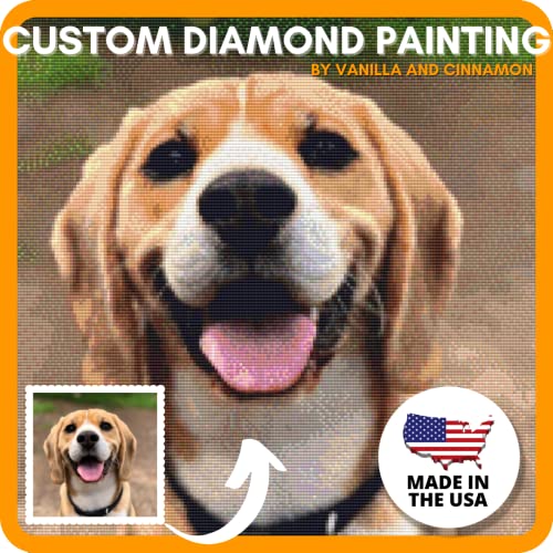 Custom Diamond Painting Kits for Adults 5D DIY - Made in USA - Personalized Diamond Art, Customized Diamond Dotz Kits, Rhinestone Painting , Paint with Diamonds, Round Drill(23.6 INCH / 60 CM)