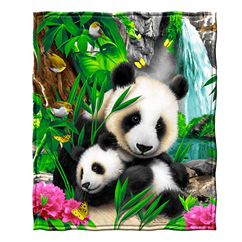 Dawhud Direct Precious Pandas Fleece Blanket for Bed, 50" x 60" Panda Fleece Throw Blanket for Women, Men and Kids Super Soft Plush Panda Blanket Throw Fleece Blanket Animal Throw Blanket