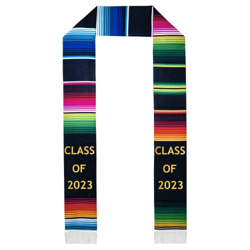 Deluxe Mexican Graduation Sash | Mexican Graduation Stole Class of 2023 | Authentic Mexican Art Serape Stole Mexican Sash | Look and Feel Your Best on Graduation Day