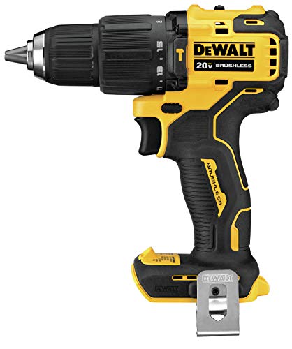 DEWALT ATOMIC 20V MAX* Hammer Drill, Cordless, Compact, 1/2-Inch, Tool Only (DCD709B)