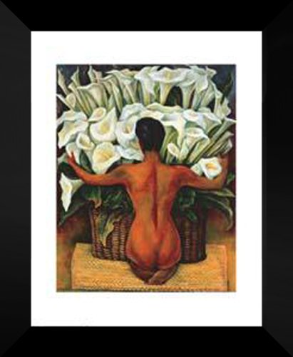 Diego Rivera FRAMED Art 20x24 "Nude with Calla Lilies"