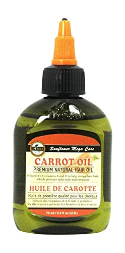 Difeel Premium Mega Care Natural Hair Oil - Carrot Oil with Vitamins a and E 2.5 ounce